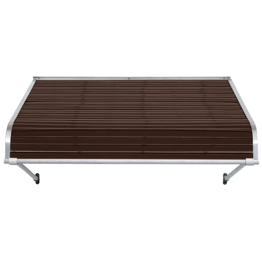 NuImage Awnings 1100 36-Inches Wide x 54-Inches Projection x 20-Inches Height Metal Brown Solid Fixed Door Awning