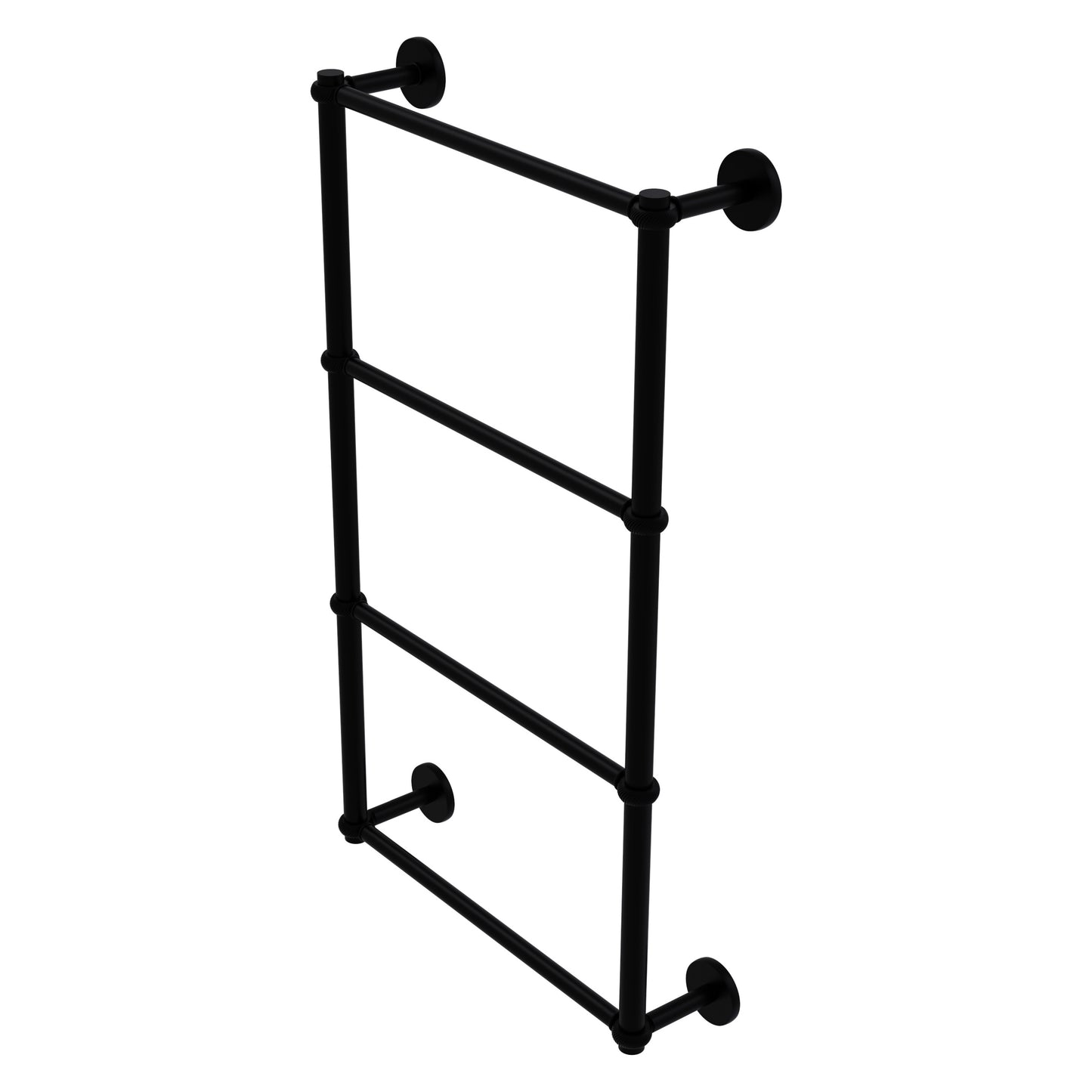 Allied Brass Prestige Skyline 30-in double Matte Black Wall mount 4-tier Towel Bar