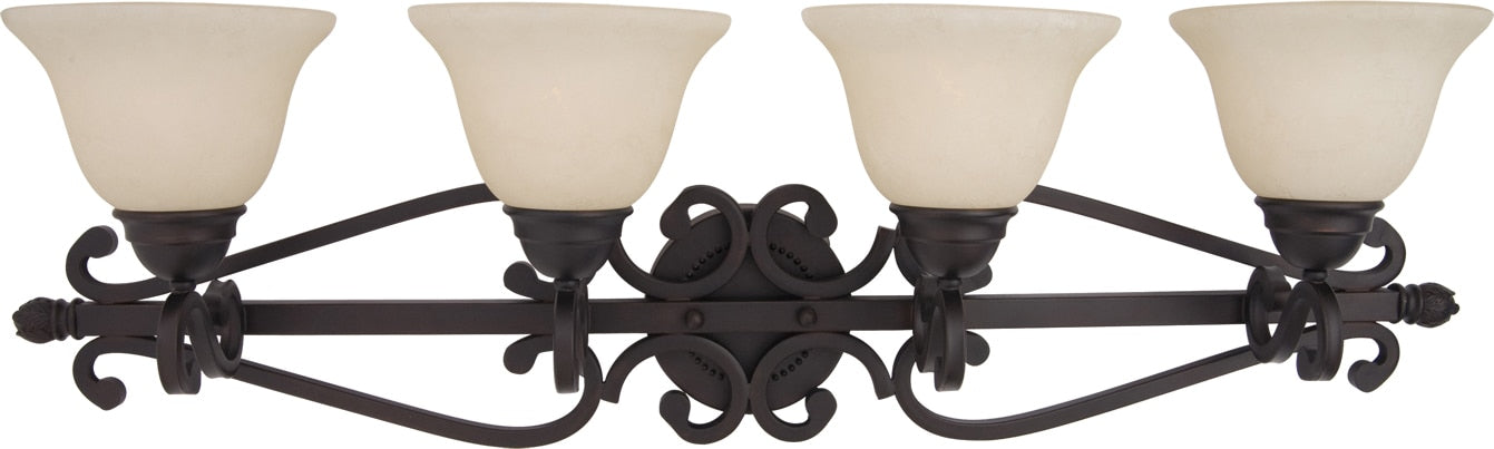 Maxim Lighting Manor 37-in 4 Light Oil-rubbed Bronze Traditional Bathroom Vanity light
