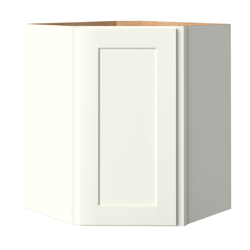 allen + roth Aveley 24-in W x 30-in H x 20-in D Linen Diagonal Corner Wall Fully Assembled Cabinet Flat Panel Shaker