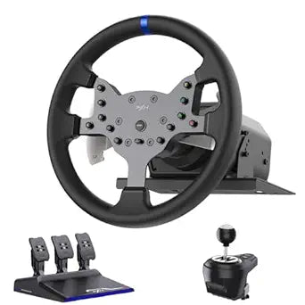 PXN Force Feedback PC Racing Wheel, Detachable 270/900 Degree V99 Driving Gaming Race Sim Steering Wheel Simulator with Pedals and Shifter for Windows PC, PS4, Xbox One, Xbox Series X/S