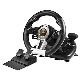 PXN PC Racing Steering Wheel, V3II USB Car Driving Simulator Race Gaming Steering Wheel with Pedals for Windows PC, PS3, PS4, Nintendo Switch, Xbox One, Xbox Series X/S