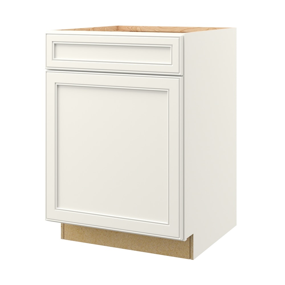 allen + roth McKeller 24-in W x 34.5-in H x 24-in D Linen Base Fully Assembled Cabinet Flat Panel Square