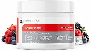 Complete Nutrition Reclaim Multi Pure Mixed Berry, Digestive and Immune Support, Vitamin and Mineral Supplement (30 Servings), 8.36 Ounce, (RC-BERY-030-SV)
