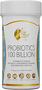 Cocó March N.M.D Probiotics 100 Billion — Probiotics for Women & Men, Digestive & Gut Health, Immune Support — Gluten Free, Dairy Free, Soy Free, Keto & Paleo Friendly — 30 Capsules