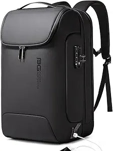 BANGE Men's Anti-Theft Backpack,Waterproof Fashion Travel Backpacks,High Tech Backpack with USB3.0 Charging Port,Business Laptop Backpack Fits 17.3 Inch Notebook