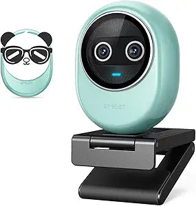 EMEET Piko+ (Piko Plus), World s 1st Dual-Camera AI-Powered 4K Webcam, 1/2.55'' Sony Sensor, 3 Mics&3 Sound Modes, Panda Magnetic Privacy Cover, USB C-C&C-A, Ideal for Livestreamers