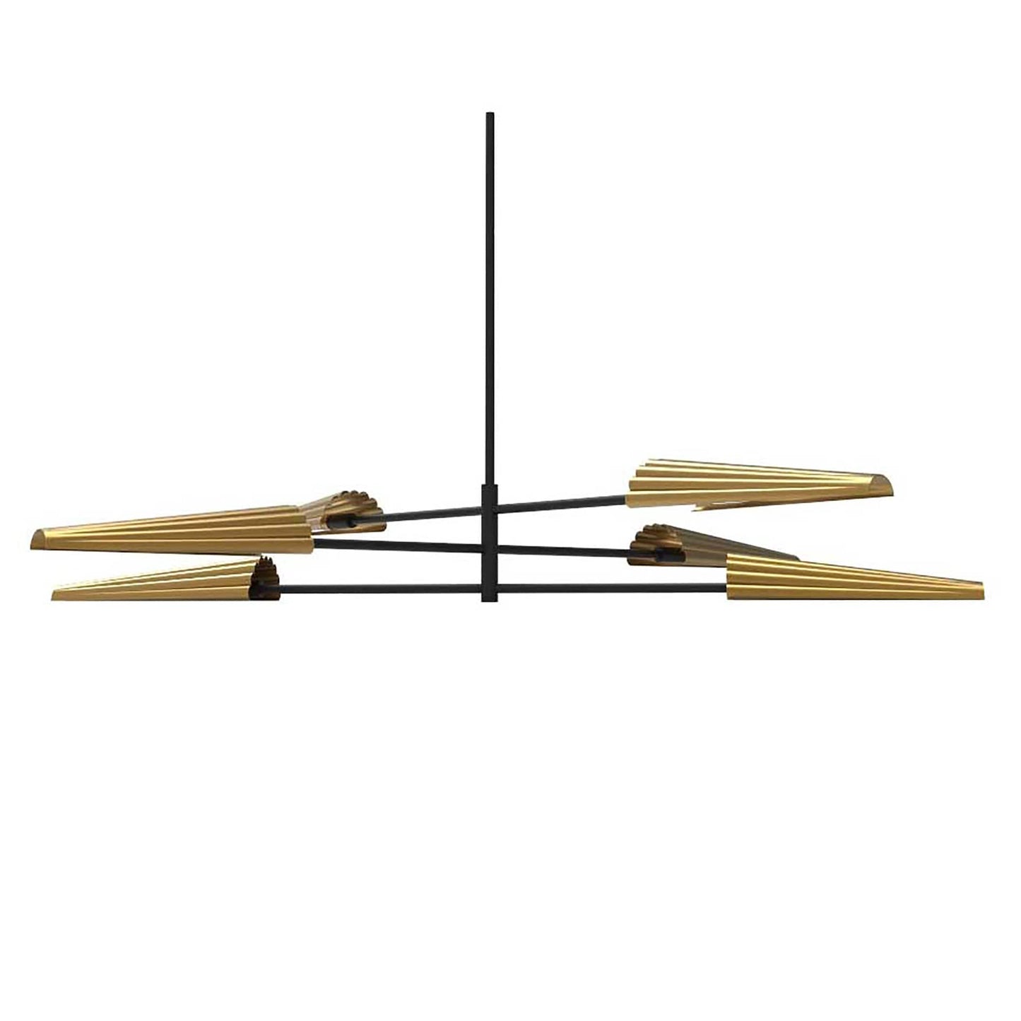 Dainolite Cassie 6 -Light Matte Black Indoor Metal Chandelier