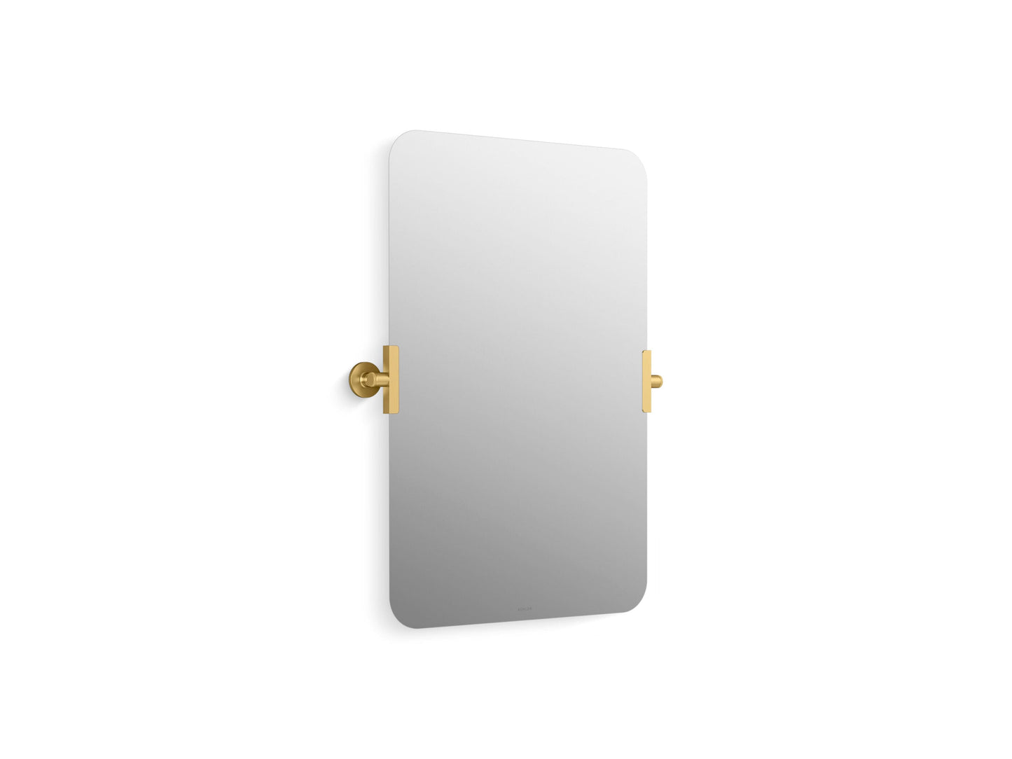 KOHLER Castia by Studio McGee 22.81-in x 29.5-in Polished Frameless Rectangle Bathroom Vanity Mirror ( Vibrant Brushed Moderne Brass )