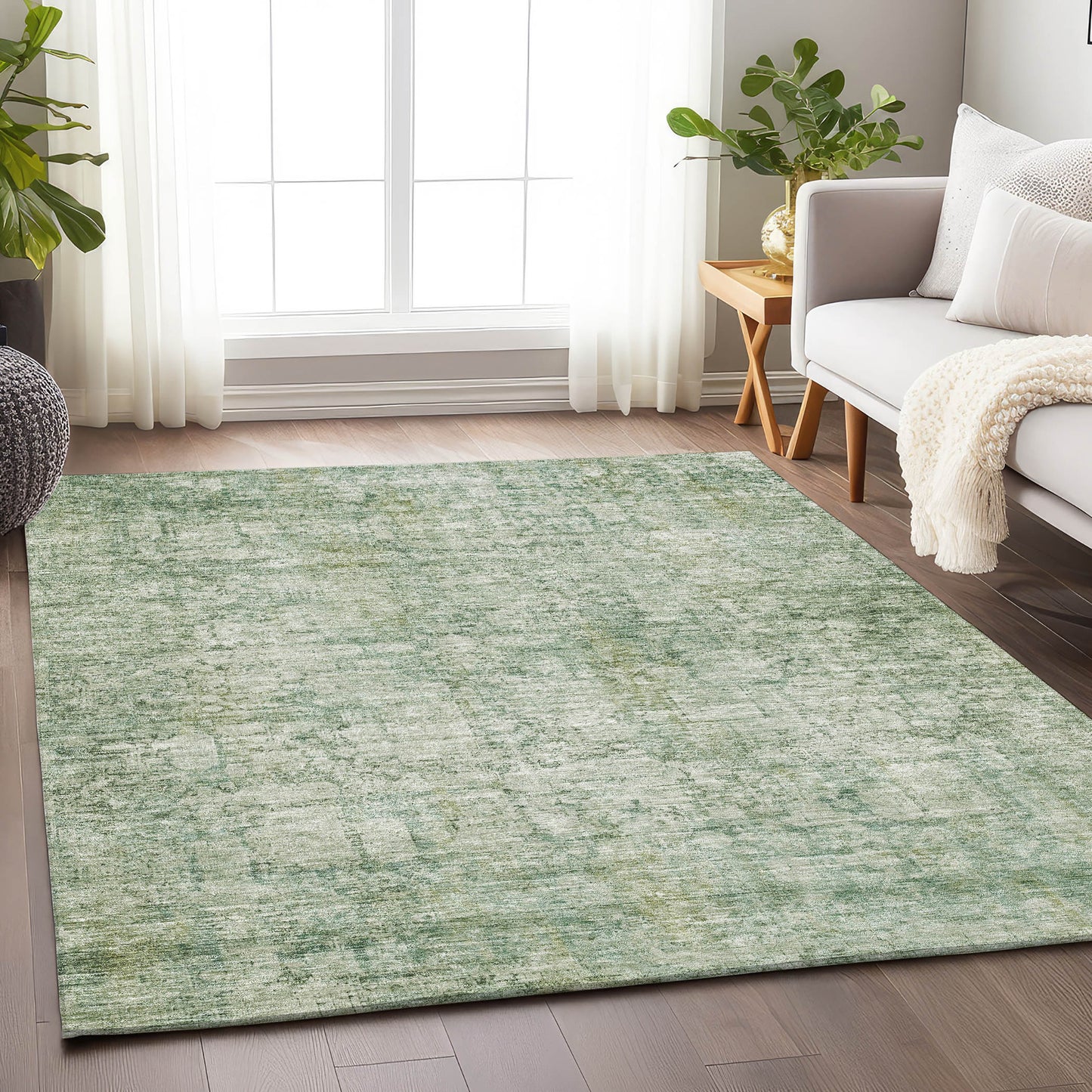Addison Rugs Chantille ACN1764AL 9 x 12 (ft) Loomed Polyester Aloe Rectangular Indoor/Outdoor Machine washable Pet Friendly Area rug