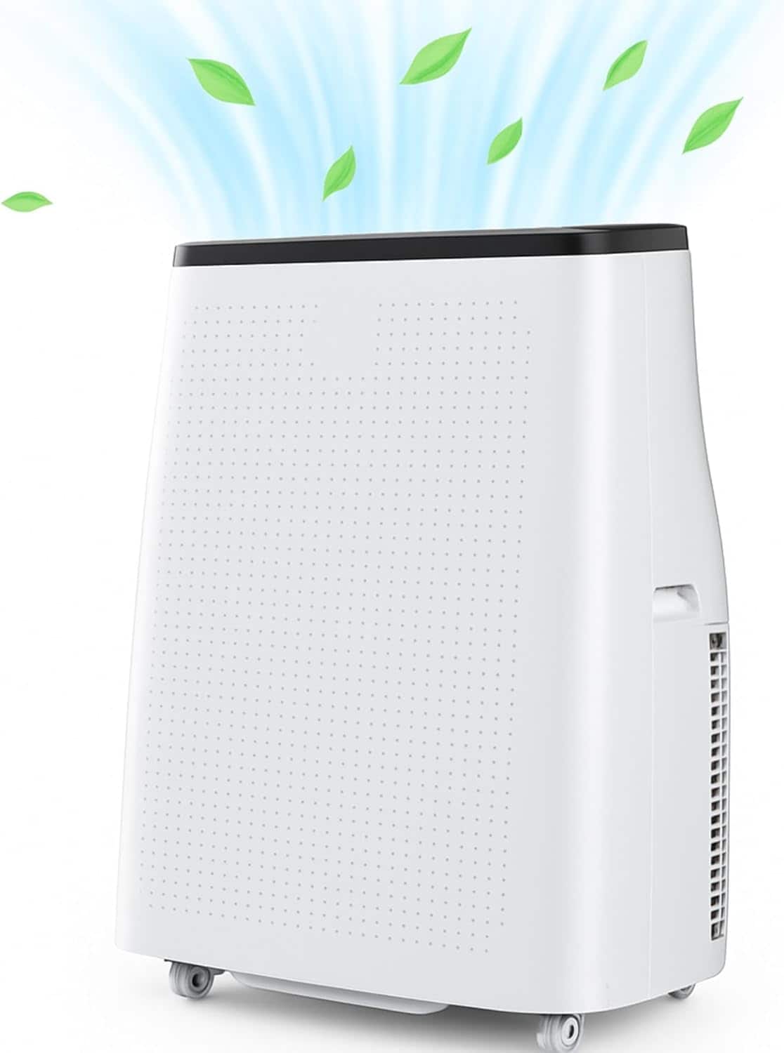 Qeetex 14000 BTU Portable Air Conditioner Black Top Cover with Remote Control Fan and Dehumidifier