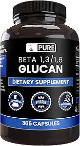 PURE ORIGINAL INGREDIENTS Beta Glucan 1,3/1,6, (365 Capsules) No Magnesium Or Rice Fillers, Always Pure, Lab Verified