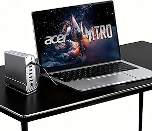 Docking Station for Acer Nitro 17 16 14 5, V 14 AI, V 15 AI, V 16 AI, V 17 AI Gaming Laptop,15-in-1 USB C with 360 Rotating Base, 2 * 4K HDMI and 1*DP, 10Gbps USB Port Transfer, RJ45, Audio, SD/TF