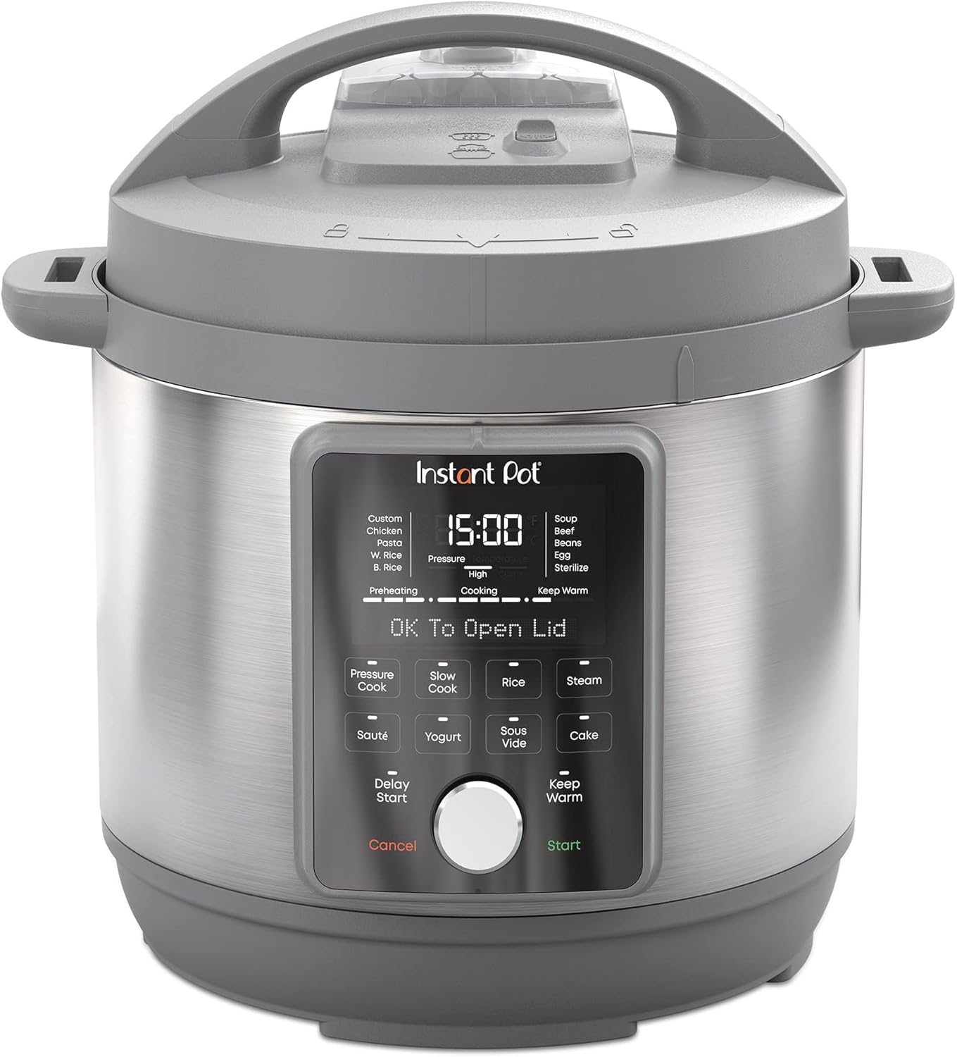 Instant Pot, 8-Quart Whisper Quiet 9-in-1 Electric Pressure Cooker, Slow Rice Cooker, Steamer, Saut , Yogurt Maker, Warmer & Sterilizer, App With Over 800 Recipes, Stainless Steel, Duo Plus