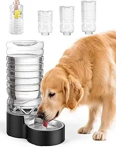 2.5 Gallon Automatic Dog Water Dispenserã€Wide Mouth for Easy Hand-in Cleaning】ã€Removable Stainless Steel Bowl】, Gravity Refilling Large Capacity for Cats and Dogs, Multi-Pet Homes