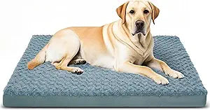 Orthopedic Dog Beds for Crate with Removable Washable Cover Egg-Crate Foam Pet Pad Mat with Anti-Slip Bottom,Waterproof Dog Beds Large Sized 40x30 Inch