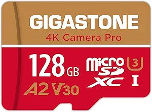5-Years Data Recovery GIGASTONE 128GB Micro SD Card, 4K Video Recording for GoPro, Action Camera, DJI, Drone, Nintendo-Switch, R/W up to 100/50 MB/s MicroSDXC Memory Card UHS-I U3 A2 V30 C10