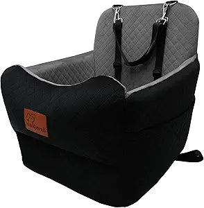 Dog Booster Car Seat for Medium/Small Sized Dogs,Memory Foam and Ultra Soft Fabric Car Pet Bed,Portable Travel Safety and Comfortable Dog Carseat with Washable Removable Cover,Thick Cushion(M-Blagre)