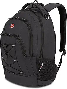 SwissGear 1186 Special Edition 13 Laptop Backpack Grey Compact Tech Bag with Reflective Accents Multiple Organizer Pockets with Bungee Cords & D-ring Attachment Point
