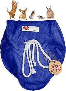 Cloud Eco-Friendly Pet Burial & Cremation Ceremony Kit - Casket for Smaller Pets: Rabbits, Hamsters, Gerbils, Birds, Fish, Reptiles, Small Cats (Choose Size & Color)(Medium, Indigo)