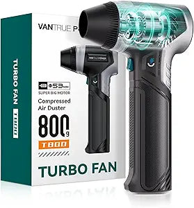 Electric Air Duster- 3 Times The Average Market Wind Force , Super Power Cordless Duster, Rechargeable Brushless Motor Durable Blower, 3-Gear Adjustable for Keyboard, Car, House, Patio
