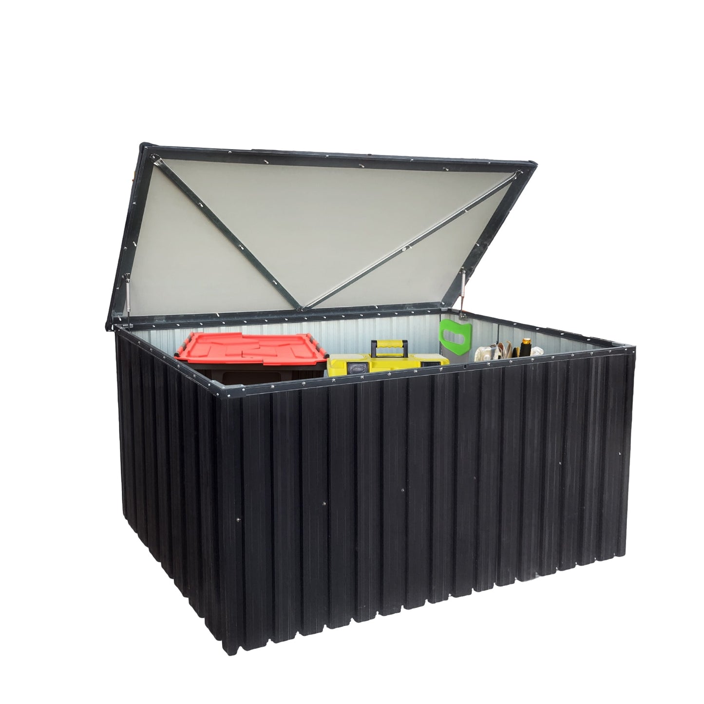 AHIOU HOME Sonoma 215-Gallon Black Metal Deck Box