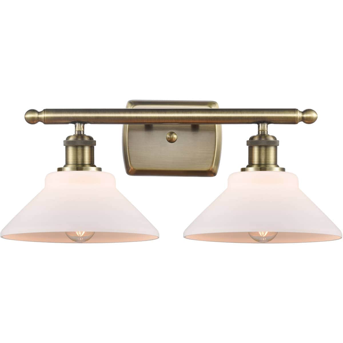 Innovations Lighting 516-2W-AB-G131 Ballston Orwell Bathroom Vanity Light Antique Brass