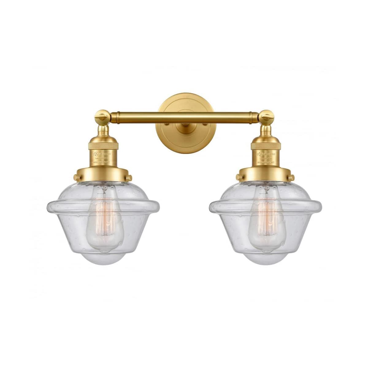 Innovations Lighting 208-SG-G534 Franklin Restoration Small Oxford Bathroom Vanity Light Satin Gold