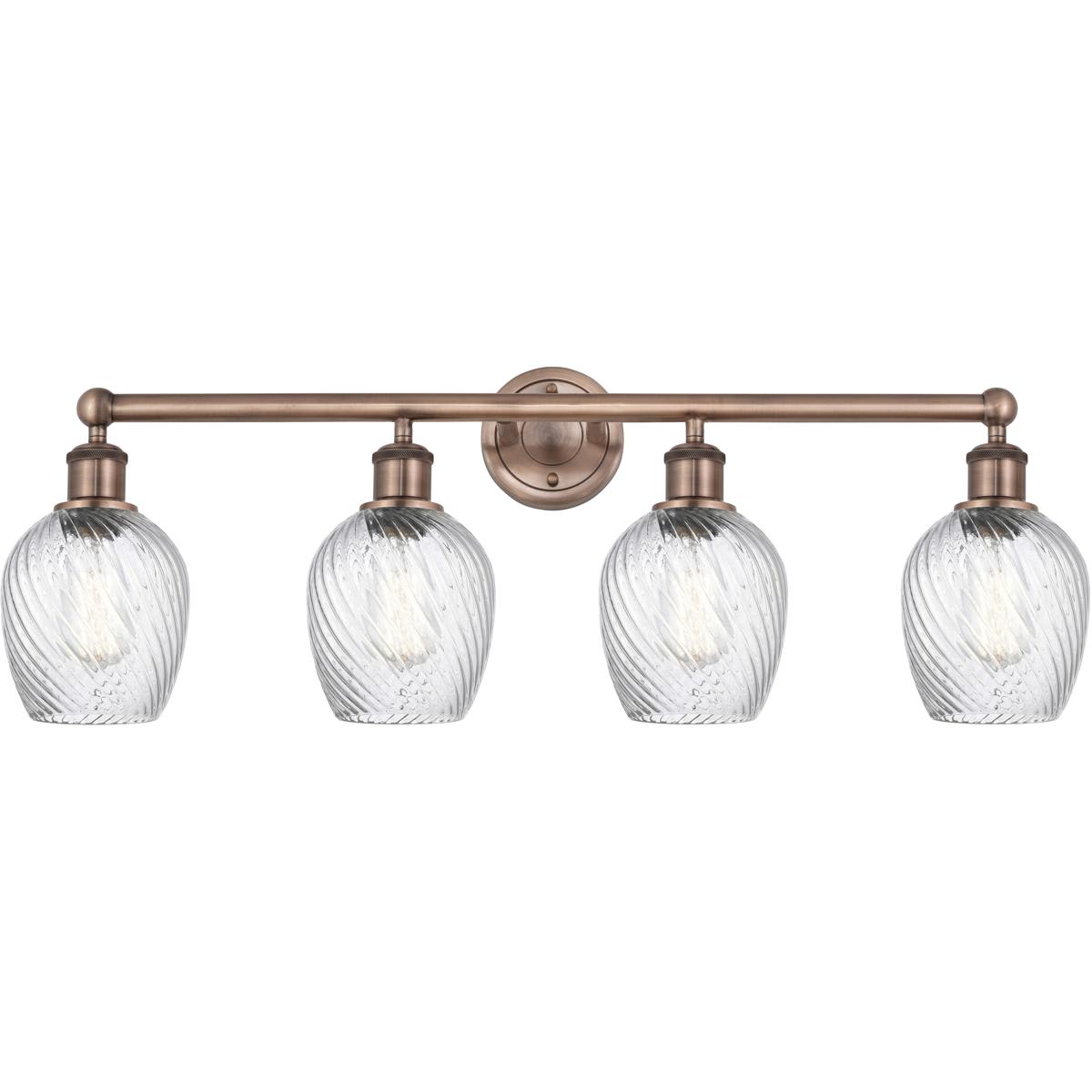 Innovations Lighting 616-4W-AC-G292 Salina Bathroom Vanity Light Antique Copper