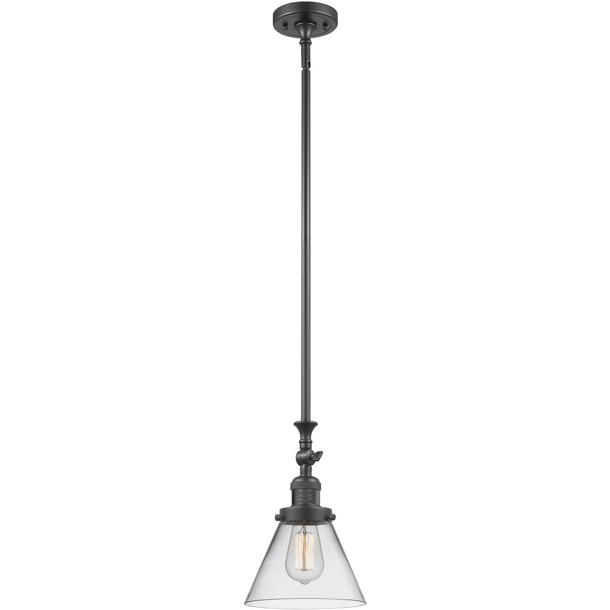 Innovations Lighting 206-OB-G42-LED Franklin Restoration Cone Mini Pendant Oil Rubbed Bronze