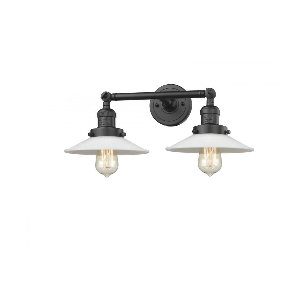 Innovations Lighting 208-OB-G1 Franklin Restoration Halophane Bathroom Vanity Light