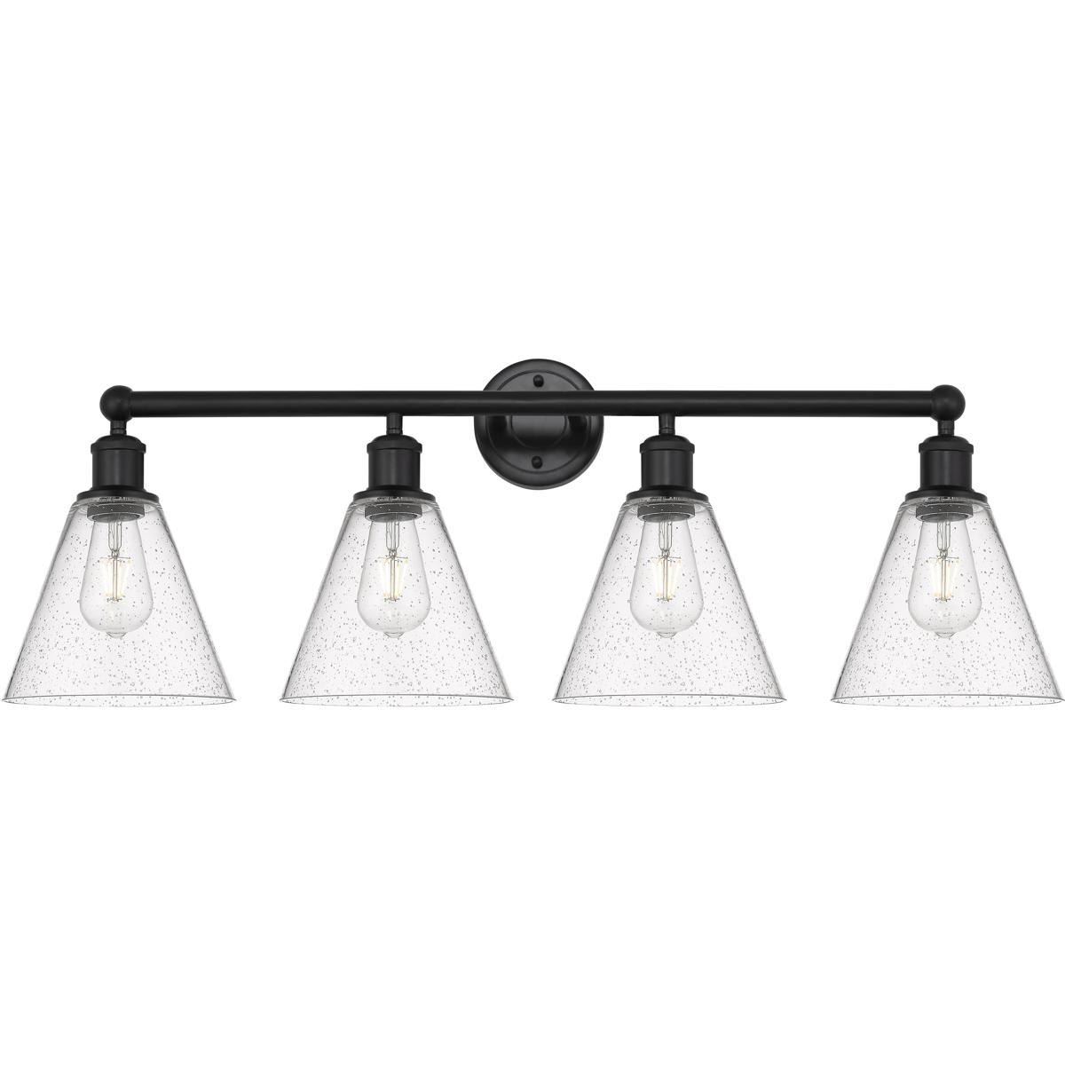 Innovations Lighting 616-4W-BK-GBC-84 Berkshire Bathroom Vanity Light Matte Black