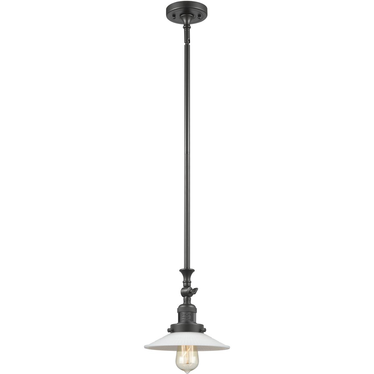 Innovations Lighting 206-OB-G1-LED Franklin Restoration Halophane Mini Pendant Oil Rubbed Bronze