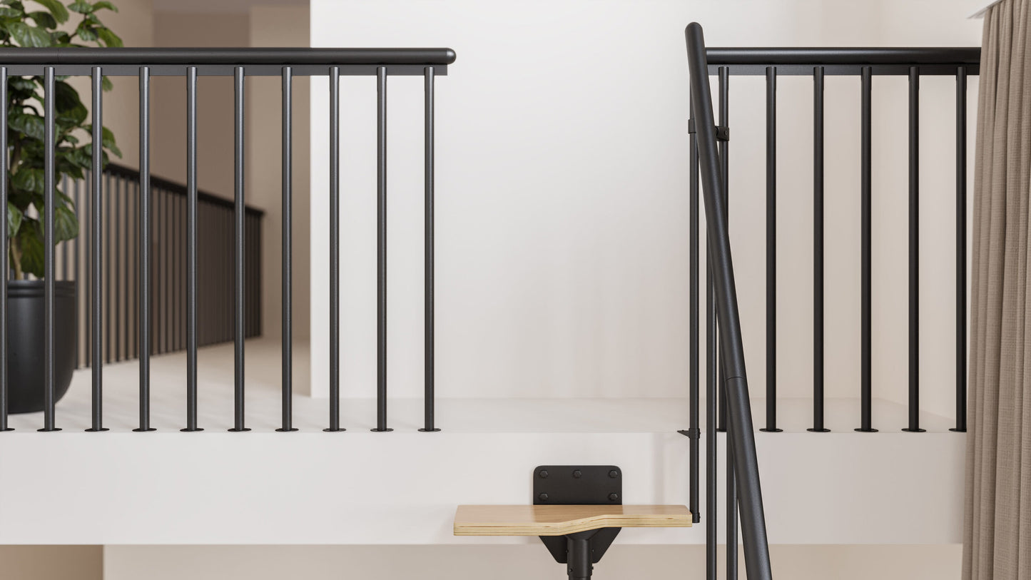 DOLLE Atlanta 3.3-ft Anthracite Finished Balcony rail Kit