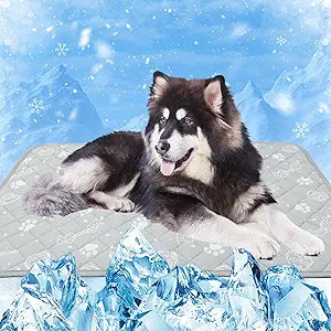 MH MYLUNE HOME Self Cooling Mat for Large Dog, 39 x59 Arc-Chill Cooling Fiber & Endothermic Color Changing Pet Cooling Pad, Foldable & Washable Non-Toxic Summer Pet Blanket