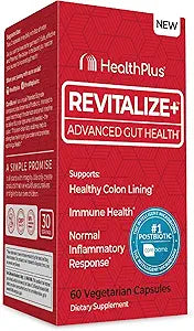 Health Plus Revitalize+ CoreBiome Butyrate Postbiotic for Complete Digestive Health, Leaky Gut & Colon | Gut Health Supplement for Men & Women | 60 Capsules, 30 Servings