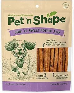 Pet 'n Shape Chik 'n Sweet Potato Stix Made and Sourced in The USA- Natural Healthy Dog Treats, 28 Ounce