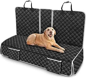 Truck Dog Seat Cover Compatible with Chevy Silverado/GMC Sierra 1500 2500 HD 3500 HD Back Seat Accessories 2000-2023 2024 2025, Waterproof Car Pet Bench Backseat Covers with Non-Slip Backing