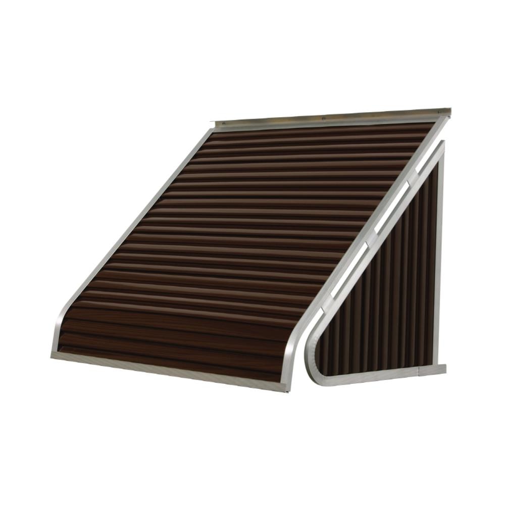 NuImage Awnings 3500 48-in Wide x 20-in Projection x 24-in Height Metal Brown Solid Fixed Window Awning
