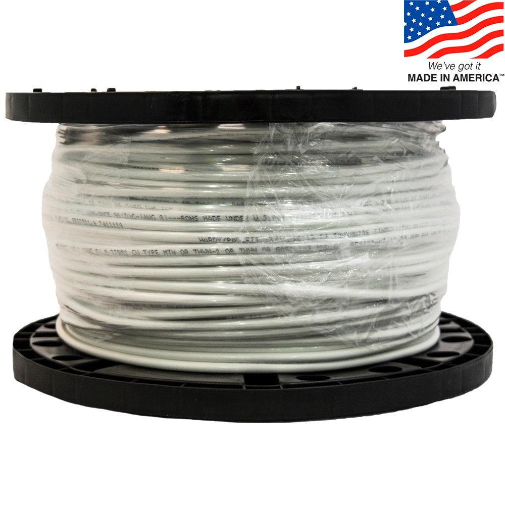 Southwire SIMpull 500-ft 8 -AWG White Stranded Copper THHN wire ( By-the-roll )