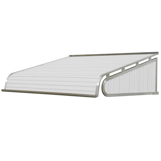 NuImage Awnings 1500 40-Inches Wide x 54-Inches Projection x 20-Inches Height Metal White Solid Fixed Door Awning