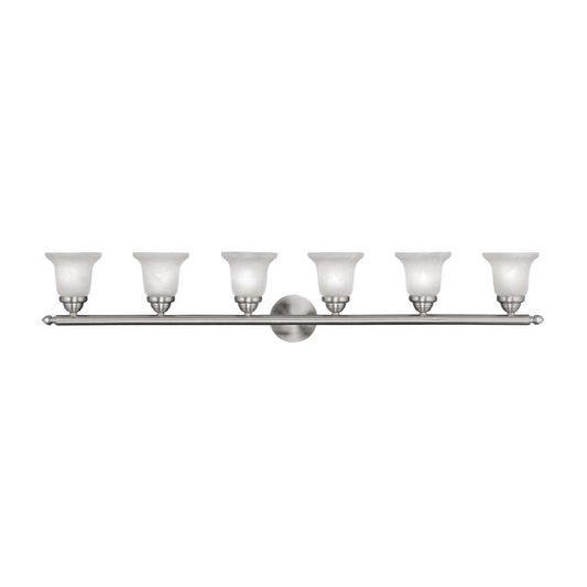 Livex Lighting Neptune 6 Light Brushed Nickel Transitional Bathroom Vanity light