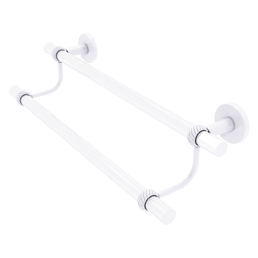 Allied Brass Clearview 36-in double Matte White Wall mount Double Towel Bar