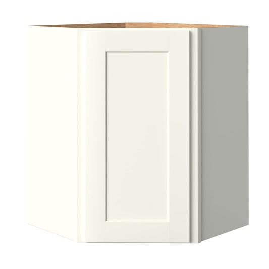 allen + roth Aveley 24-in W x 30-in H x 20-in D Linen Diagonal Corner Wall Fully Assembled Cabinet Flat Panel Shaker