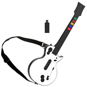 NBCP PC Guitar Hero Wireless Legends Rock Dongle Bundle for PS3/Computer Windows, Compatible with Guitar Hero, Rock Band, Clone Hero & Fortnite Festival