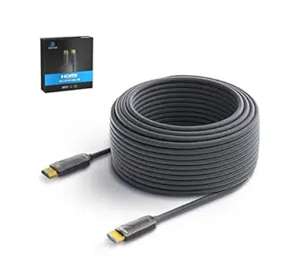 4K HDMI Cable 100 ft Fiber Optic HDMI Cord (HDMI2.0b, 18Gbps, 4K 60Hz 4:4:4 RGB, 1080p), Ultra High Speed Uni-Directional Active Slim Cord, Compatible with PC Laptop PS3 PS4 Projector HDTV