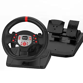 DOYO PS4 Steering Wheel and pedals and shifter, volante para PC, 180 gaming racing wheels Dual-Motor Feedback Driving Force for PS3/PS4/PC/Nintendo Switch/Android