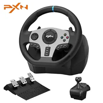 PXN Gaming Racing Wheel V9 Steering Wheel 270/900 Car Simulation with Pedal and Shifter, Paddle Shifters Driving Wheel for PC, PS4, Xbox One, Xbox Series X|S, Switch