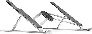 XPPen Drawing Tablet Stand for Desk,Silver Portable Holder for Graphics Tablet&Pen Display, Aluminum Computer Riser Compatible with 10 to 15.6 Inch Laptops and Drawing Tablets,Portable and Adjustable