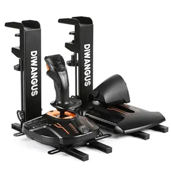 DIWANGUS Hotas Mount Foldable Desk Mount for Flight Joystick Throttle Hotas Joystick Mount for X52/X52 Pro/X56 T16000M/HOTAS Warthog/T Flight One/4/TCA/VKB Gladiator NXT/VPC WARBRDï¼ˆ2PCSï¼‰